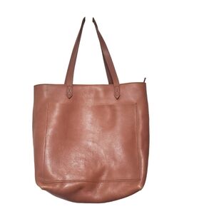 Madewell Leather Transport Tote camel brown